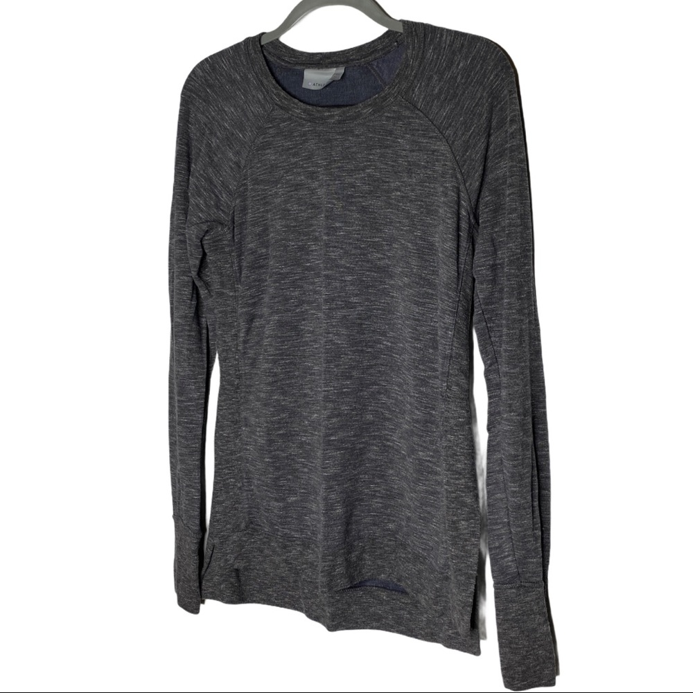 ATHLETA  gray heathered long pullover top size XS - Picture 2 of 8